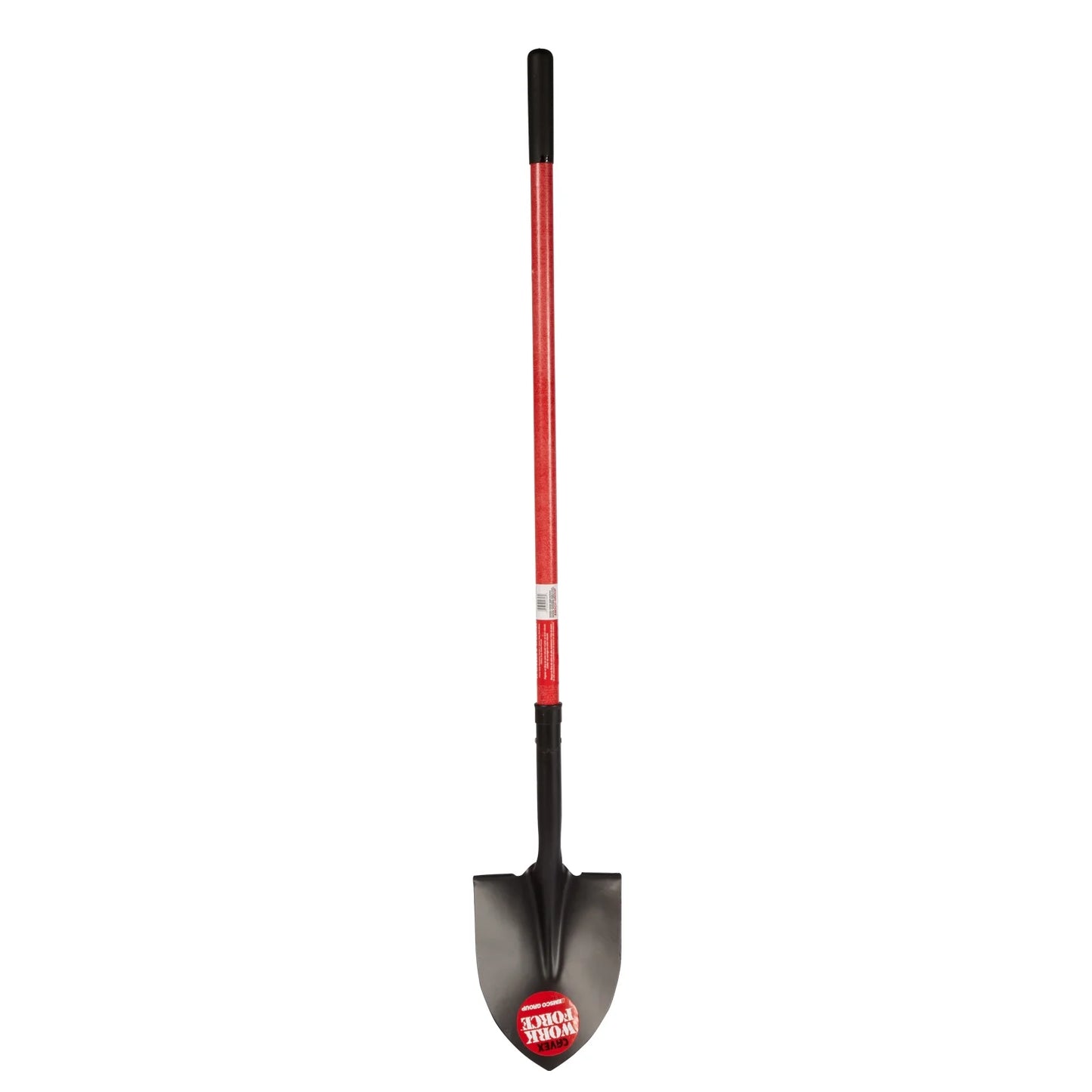 Tools round Point Shovel - Sturdy 48” Fiberglass Handle - Heavy Duty 16 Gauge Steel Head