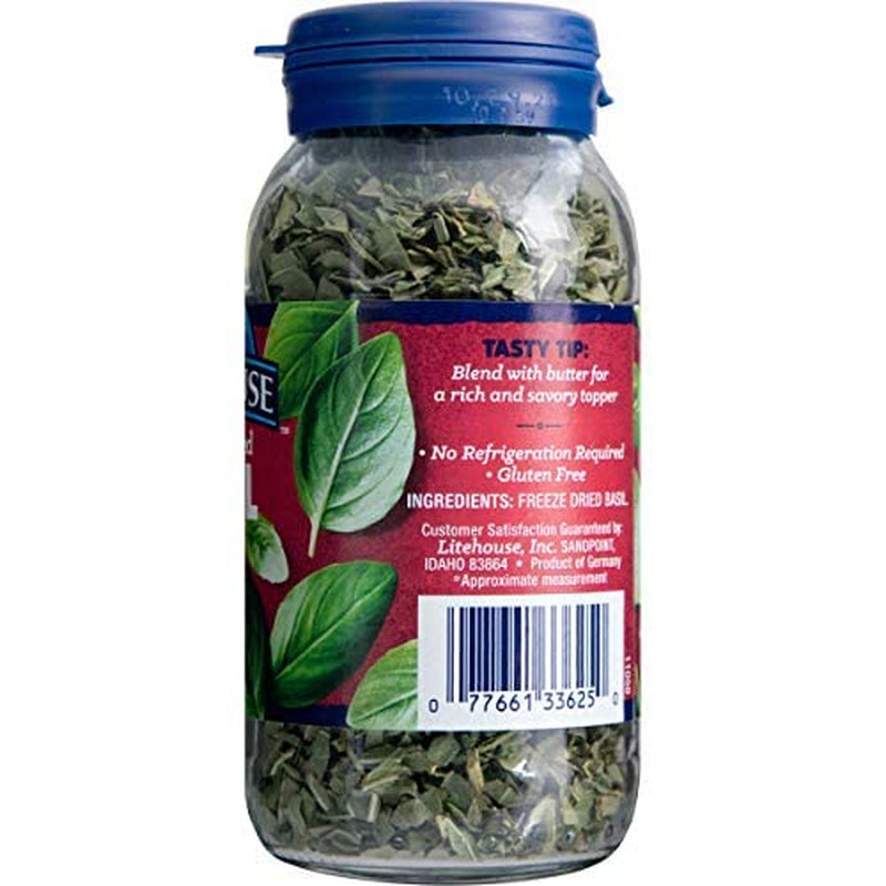 Freeze-Dried Herb Variety Gift Set, (Basil, Garlic, Oregano, Parsley, Red Onion, Thyme) - Substitute for Fresh Herbs, Organic Spice, Gluten-Free, Keto Friendly, Non-Gmo - 6-Pack