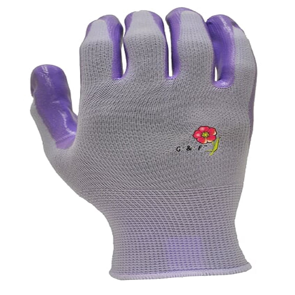 Women Micro-Foam Garden Gloves, Assorted Colors, 6 Pairs Large