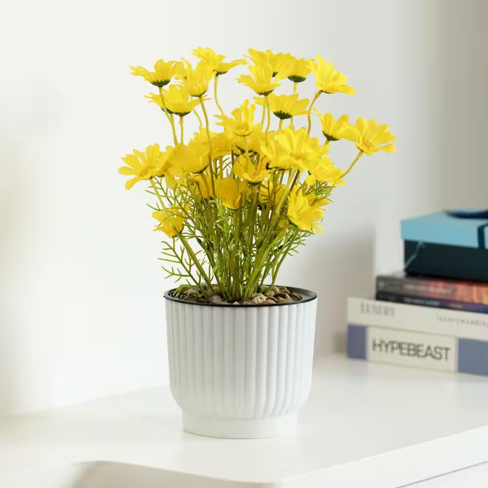 Plastic White Flower Pot Self Watering Planter (6-Pack)