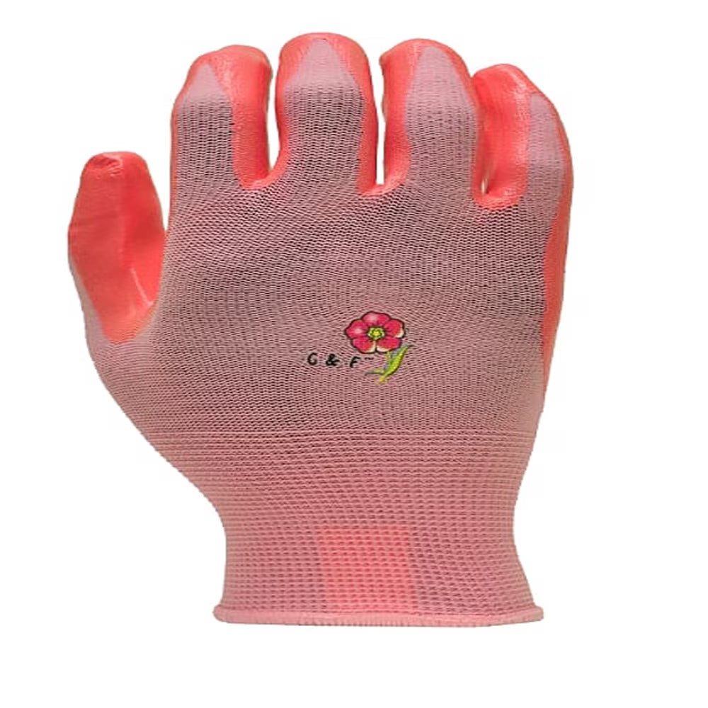 Women Micro-Foam Garden Gloves, Assorted Colors, 6 Pairs Large