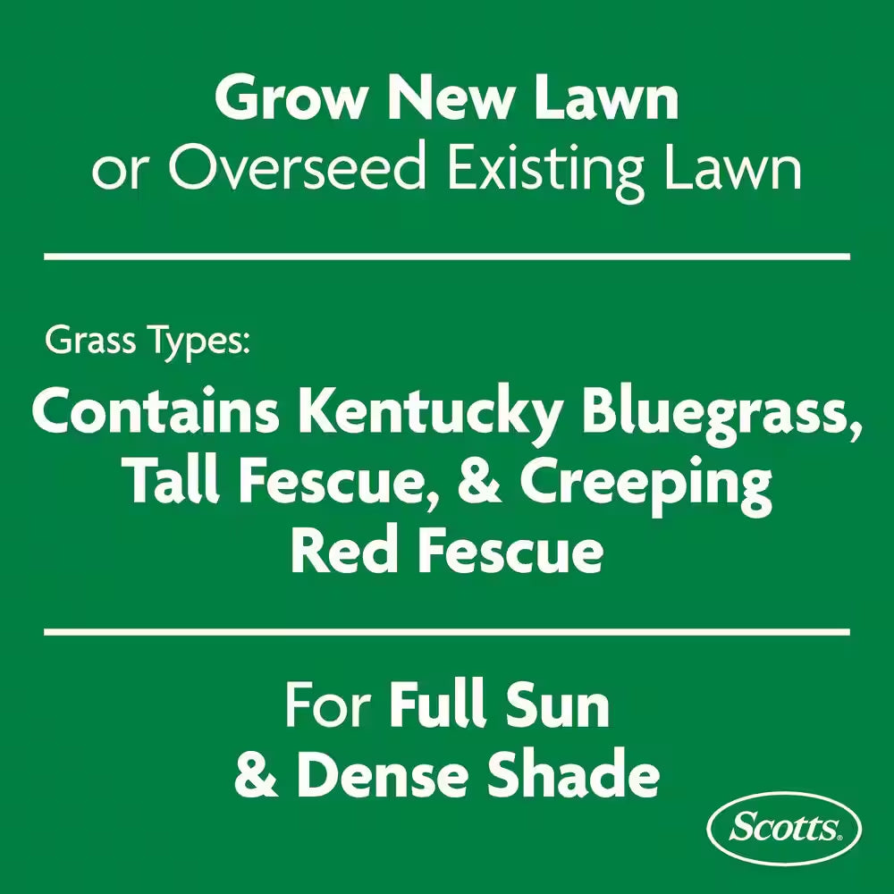 Turf Builder 5.6 Lbs. Grass Seed Dense Shade Mix with Fertilizer and Soil Improver Grows with Little Sunlight