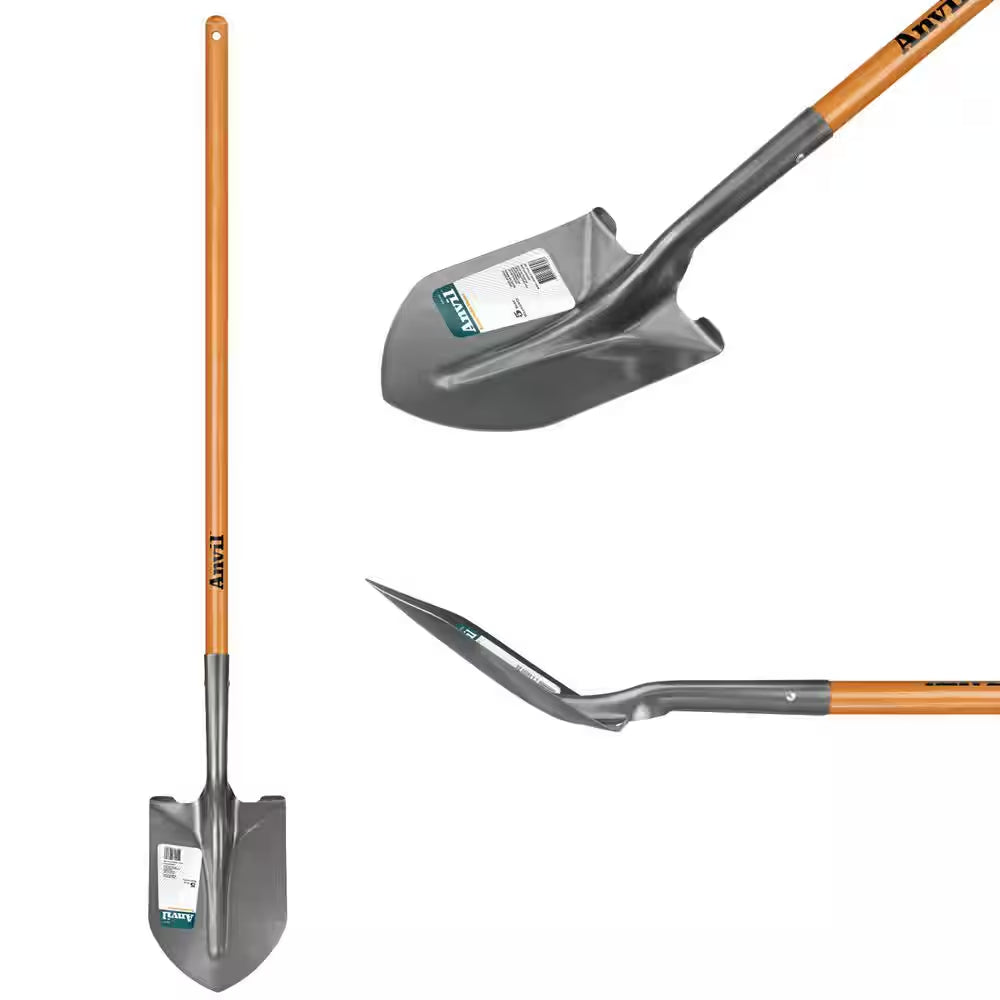 3-Piece Wood Handle Garden Essentials Tool Set (Poly Leaf Rake, Digging Shovel and Bow Rake)