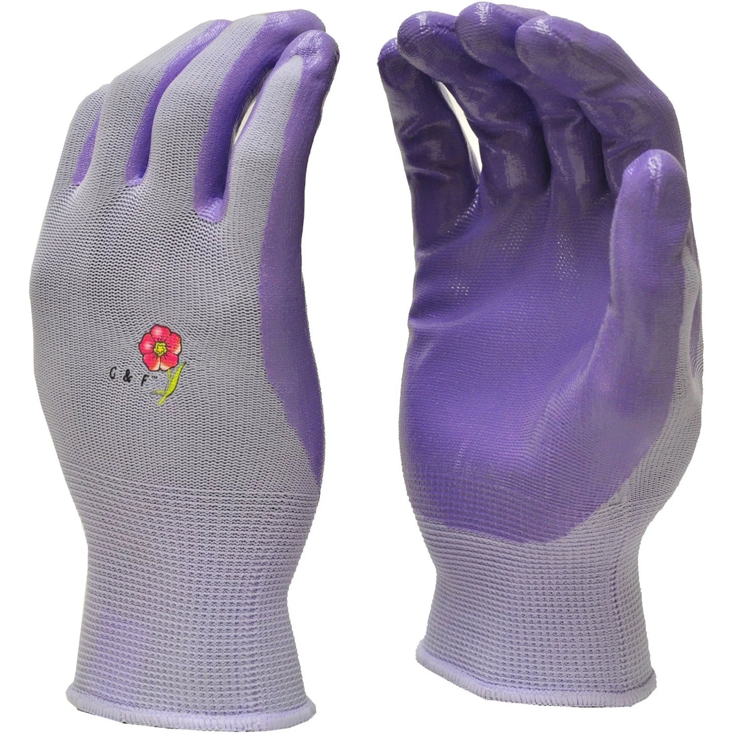 Women Micro-Foam Garden Gloves, Assorted Colors, 6 Pairs Large