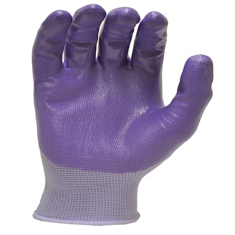 Women Micro-Foam Garden Gloves, Assorted Colors, 6 Pairs Large