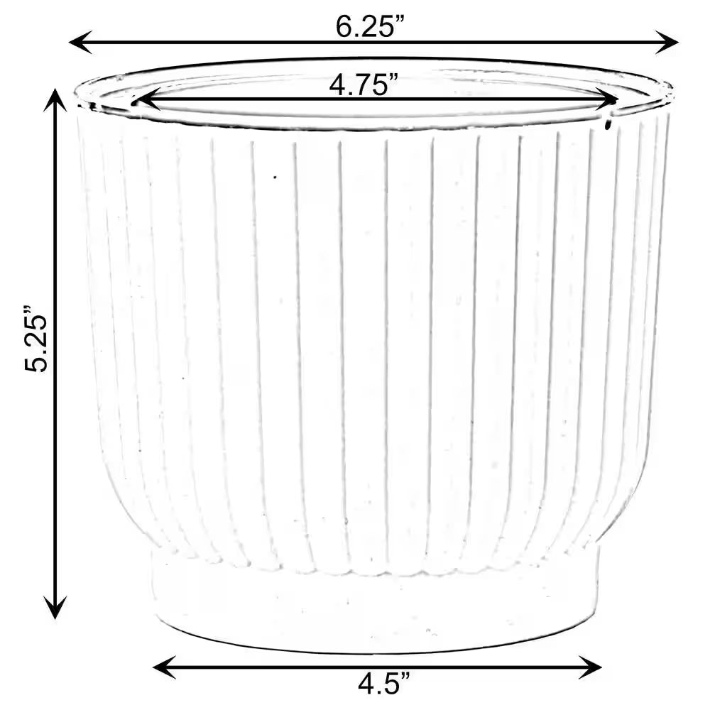 Plastic White Flower Pot Self Watering Planter (6-Pack)