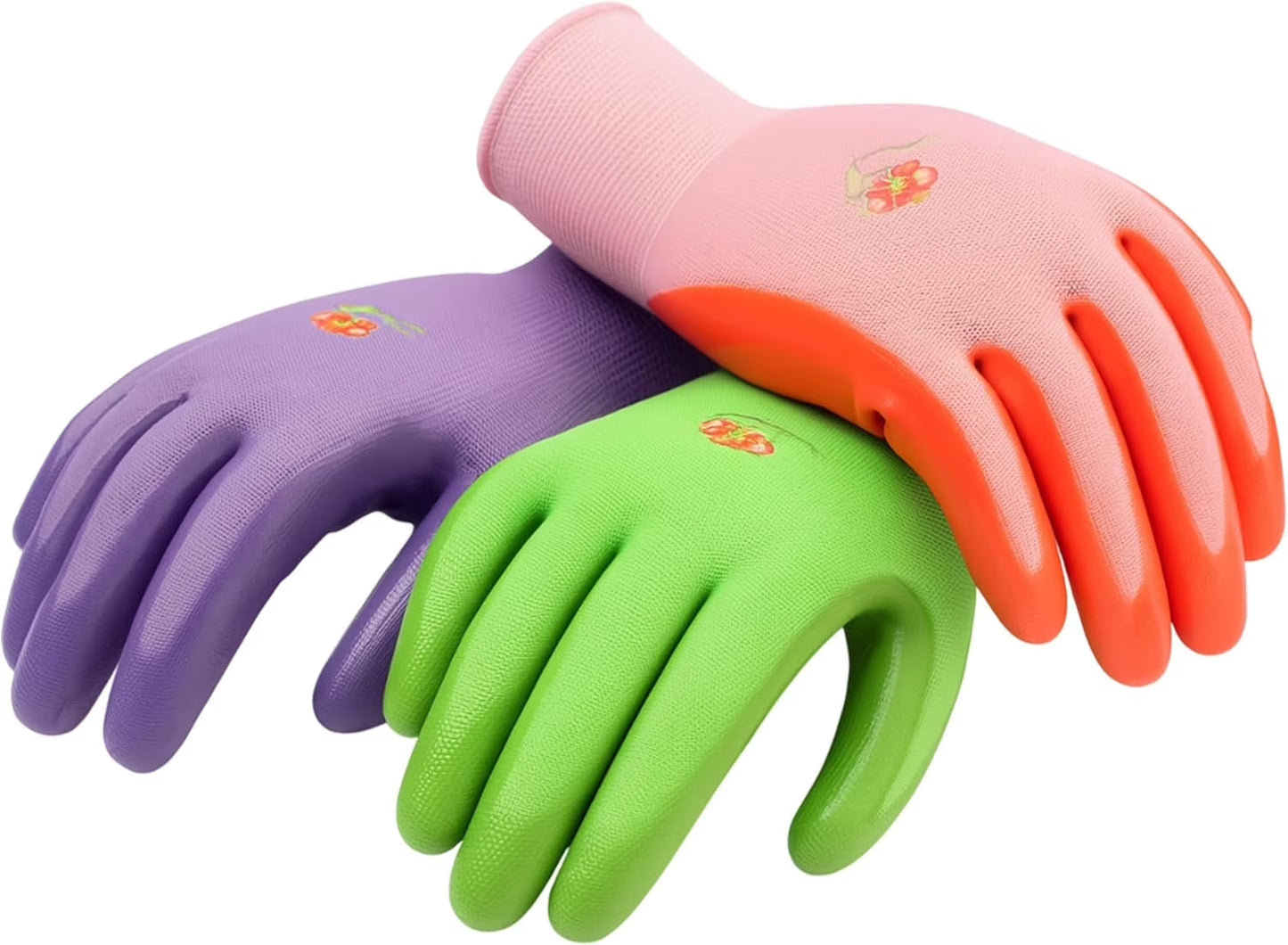 Women Micro-Foam Garden Gloves, Assorted Colors, 6 Pairs Large