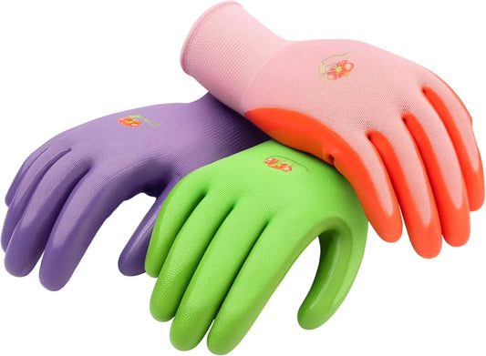 Women Micro-Foam Garden Gloves, Assorted Colors, 6 Pairs Large
