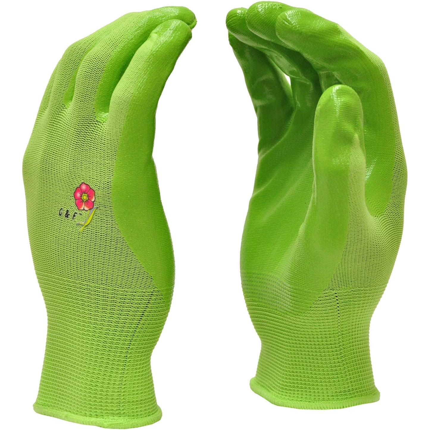 Women Micro-Foam Garden Gloves, Assorted Colors, 6 Pairs Large